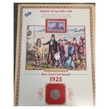 1925 Buffalo Nickel & Utah Centennial Stamp