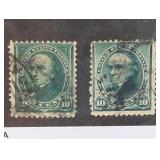 1895 U.S. 273 Webster 10 Cents Pair