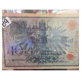 1908 German Reichsbanknote 100 Mark