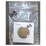 Four-Piece Token Group With 1945 Wheat Cent