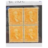 U.S. #715 Washington 10c Orange Block of Four
