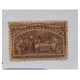 1893 U.S. #234 Columbus Soliciting Aid Stamp