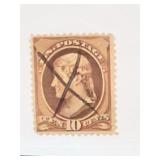 1882 U.S. #209 Thomas Jefferson Brown Stamp