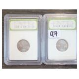 2-Coin 2004 Jefferson Peace 5C, BU Pair