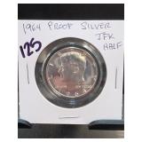 1964 Kennedy Half Dollar, Proof, Silver