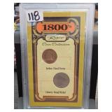 2-Coin Indian Head Cent & Liberty Head Nickel
