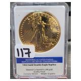 1933 Gold Double Eagle Replica, Proof