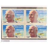 U.S. #C132 William T. Piper 40c Stamp Block
