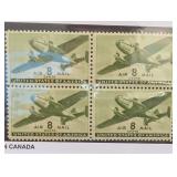 U.S. #C26e 8Â¢ Air Mail Stamp Block Of 4