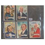 1956 Topps U.S. Presidents Six-Card Lot