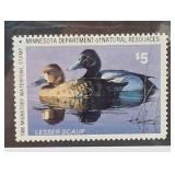 1986 Minnesota $5 Lesser Scaup Waterfowl Stamp