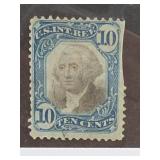 1871 U.S. Revenue Stamp R109 Black And Blue