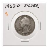 1963-D Washington Quarter, Silver