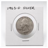 1963-D Washington Quarter, Silver