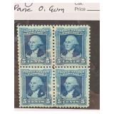 U.S. #706 Washington Blue 5-Cent Stamp Pane