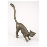 Mid-Century Modern Brass Cat Sculpture