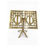 Lyre Music Stand With Ornate Tripod Base