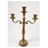 Vintage Brass Three-Arm Candelabra