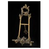 Ornate Brass Rococo-Style Display Easel