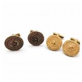 Gold Fill Texas State Seal Cufflinks Set