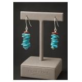 Sterling Silver Turquoise Coral Earrings