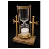 30 Minutes Brass And Glass Hourglass Timer