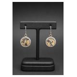 ABELLE Sterling Silver Round Drop Earrings