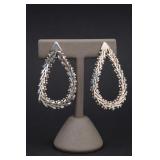 Sterling Silver Weave Link Dangle Earrings