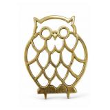 Vintage Brass Owl Trivet
