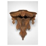 Carved Wood Gothic Revival Wall Shelf