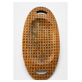 Indonesian Patterned Wooden Serving Tray