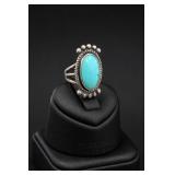 Sterling Silver Turquoise Ring Size 5
