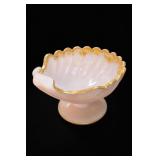 Cambridge Glass Crown Tuscan Pink Footed Comport