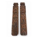 Pair Carved Wood Corbels