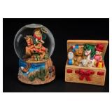 Christmas Snow Globe & Trinket Box Set