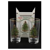 Spode Christmas Tree Set of Four Highball Glasses