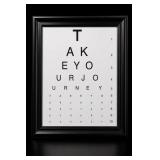 Framed Snellen Eye Test Chart