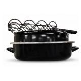 Black Covered Cooking Pot With Handles
