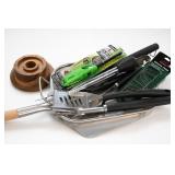 Aim Flame Lighter, Tablecloth Clamps & Grill Tools