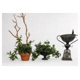 Decorative Planter Group With Artificial Plants