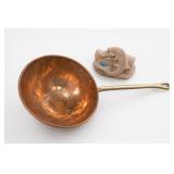 Copper Round-Bottom Beating Bowl With Long Handle
