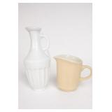 Hazel Atlas Milk Glass Pitcher & Creamer