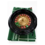 Roulette Wheel, Gaming Cloth & Dice Set