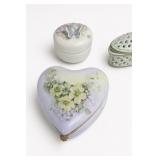 Andrea By Sadek Floral Heart Trinket Box 12126