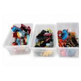 Thomas-Style Toy Train Lot, 3 Bins
