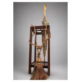 Wooden Display Stand w/ Umbrella & Tassel