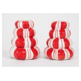 Ceramic Peppermint Stack Salt & Pepper Shakers
