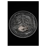 Clear Glass Embossed Fruit Divided Serving Dish