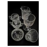 Clear Glass Punch Bowl Set With Serving Pieces