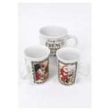 4-Piece Christmas & French Onion Soup Mug Set